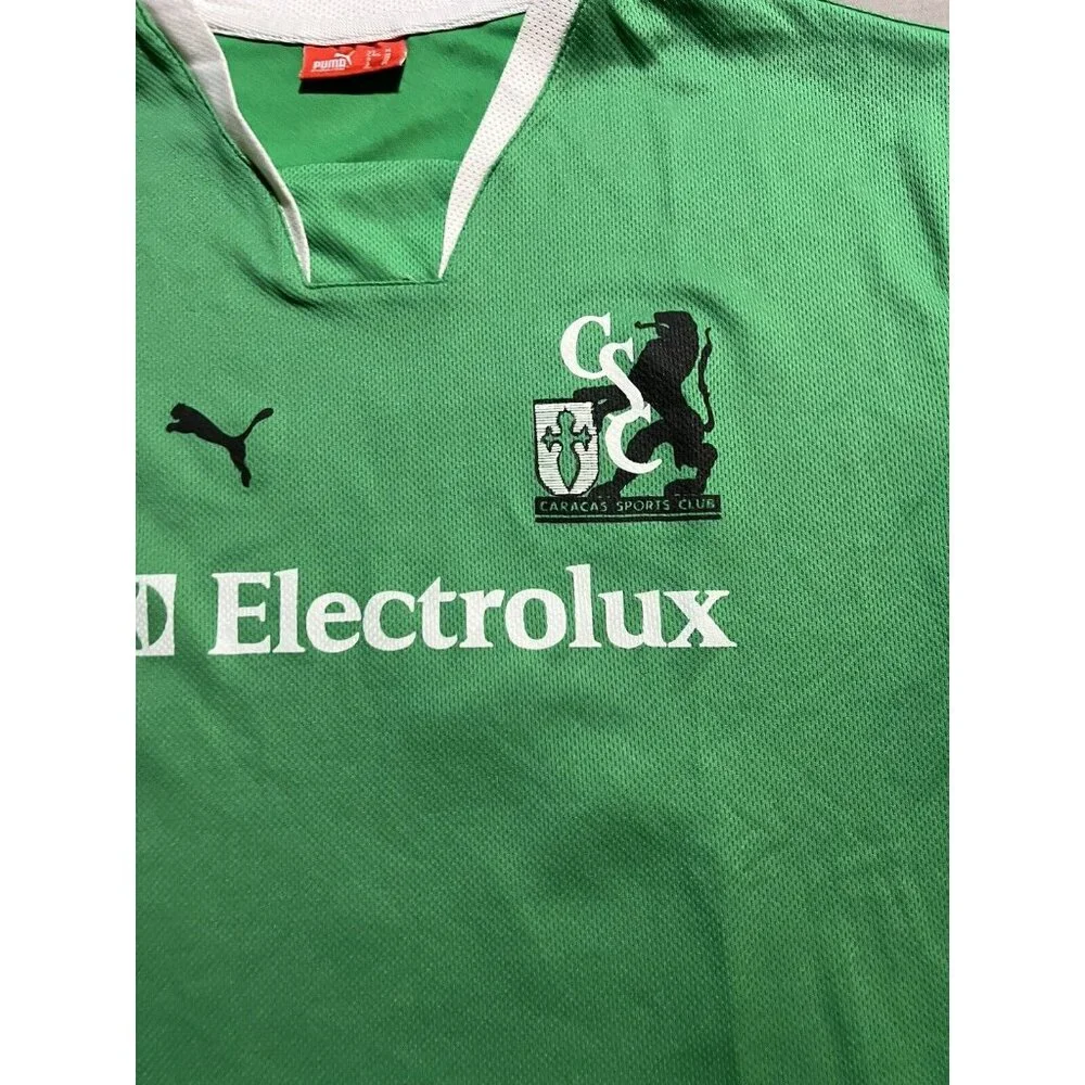 Garcia Sports Club Electrolux #22 Puma‎ Soccer Jersey Mens M Green Short Sleeve